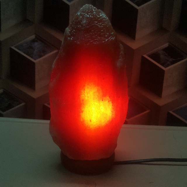 himalayan dark red salt natural lamp
